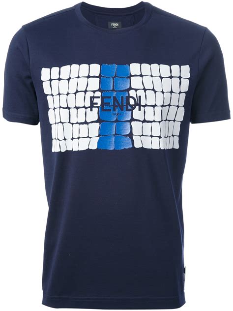 fendi blue t shirt|fendi peekaboo t shirt.